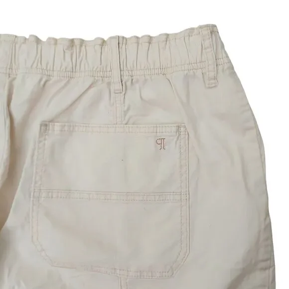 Anthropologie Pilcro Cargo Pants Womens 1X Beige Utility Drawstring Relaxed Fit - Picture 8 of 12